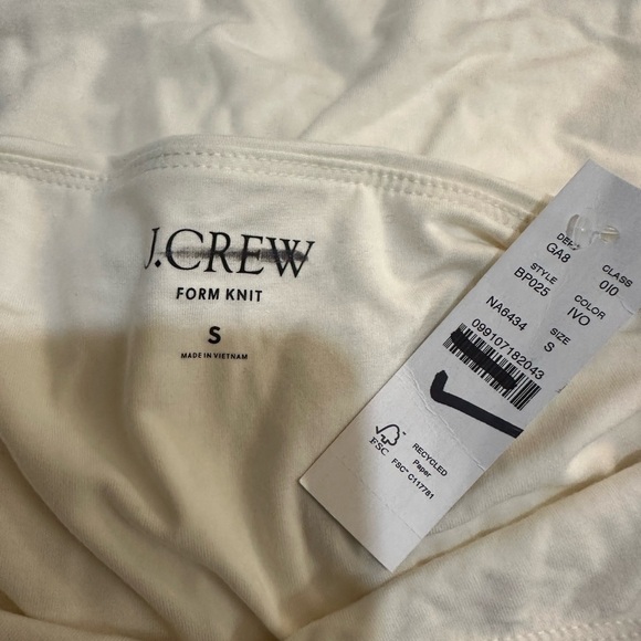 J Crew Form Knit Shell Tank Top Ivory Small NWT - Picture 6 of 9